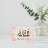 Carte De Visite Boba Tea Drinks Variety (Debout devant)