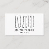 Carte De Visite Bobby Pins Coiffeur Stylo Salon de coiffure Coiffe (Devant)