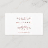 Carte De Visite Bobby Pins Coiffeur Stylo Salon de coiffure Coiffe (Dos)