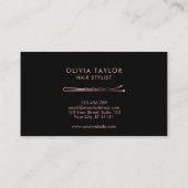 Carte De Visite Bobby Pins Coiffeur Stylo Salon de coiffure Coiffe (Dos)