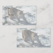 Carte De Visite Bobcat sur la neige (Devant / Derrière)
