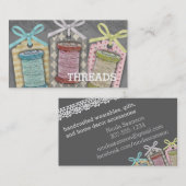 Carte De Visite Bobines d'ouvrière couturière de couture chic (Devant / Derrière)