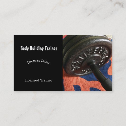 Carte De Visite Body Builder Personal Trainer (Devant)