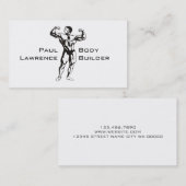 Carte De Visite Body Builder Personal Trainer Fitness (Devant / Derrière)
