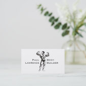 Carte De Visite Body Builder Personal Trainer Fitness (Debout devant)