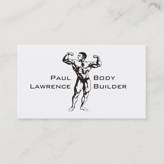 Carte De Visite Body Builder Personal Trainer Fitness (Devant)
