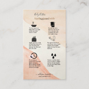 Carte De Visite Body Butter Application Guide Modern Professional