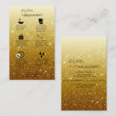 Carte De Visite Body Butter Application Guide Parties scintillant (Devant / Derrière)