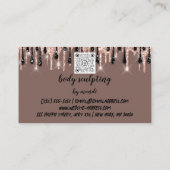 Carte De Visite Body Sclupting Massage Logo Bikini Code QR en lign (Dos)
