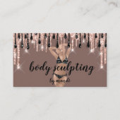 Carte De Visite Body Sclupting Massage Logo Bikini Code QR en lign (Devant)