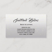 Carte De Visite Body Sculpting Beauté Logo MassagE Grey Ombre (Dos)