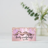 Carte De Visite Body Sculpting Beauté Logo Parties scintillant Ros (Debout devant)
