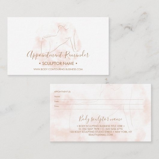 Carte De Visite Body sculpting contouring spa appointment cards (Devant / Derrière)
