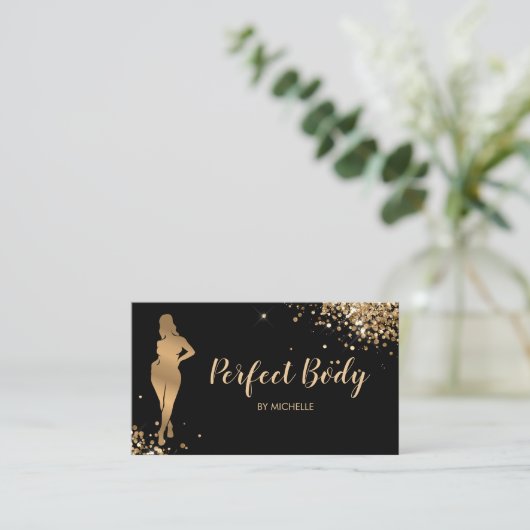 Carte De Visite Body Sculpting Fitness Linergie Entraîneur de tail (Debout devant)