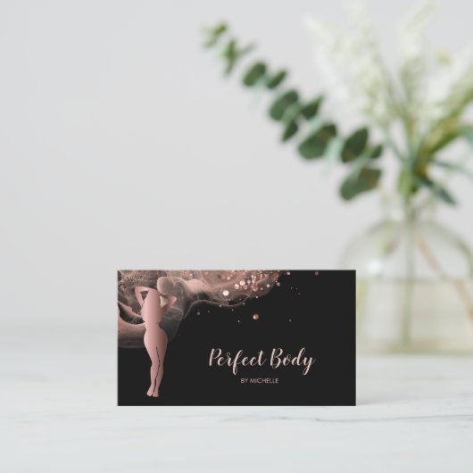 Carte De Visite Body Sculpting Fitness Linergie Entraîneur de tail (Debout devant)