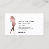 Carte De Visite Body Sculpting Fitness Linergie Entraîneur de tail (Dos)