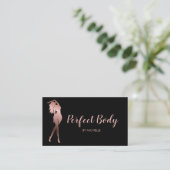 Carte De Visite Body Sculpting Fitness Linergie Entraîneur de tail (Debout devant)
