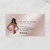 Carte De Visite Body Sculpting Fitness Linergie Entraîneur de tail (Dos)