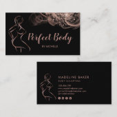 Carte De Visite Body Sculpting Fitness Linergie Entraîneur de tail (Devant / Derrière)
