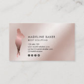 Carte De Visite Body Sculpting Fitness Linergie Entraîneur de tail (Dos)