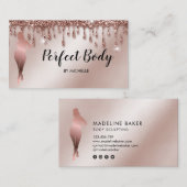 Carte De Visite Body Sculpting Fitness Linergie Entraîneur de tail (Devant / Derrière)