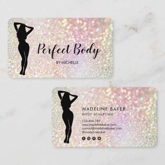 Carte De Visite Body Sculpting Fitness Linergie Entraîneur de tail (Devant / Derrière)
