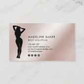 Carte De Visite Body Sculpting Fitness Linergie Entraîneur de tail (Dos)