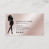 Carte De Visite Body Sculpting Fitness Linergie Entraîneur de tail (Dos)