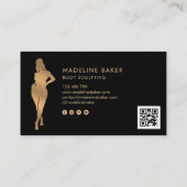 Carte De Visite Body Sculpting Fitness Trainer QR code (Dos)