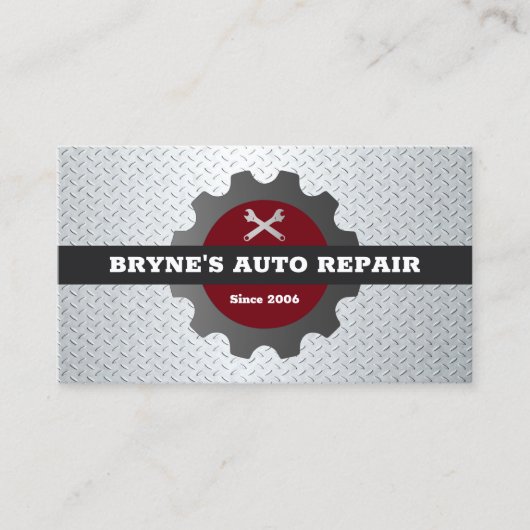 Carte De Visite Body Shop Auto Mechanic (Devant)