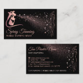 Carte De Visite Body Tan Spray Rose or (Devant / Derrière)