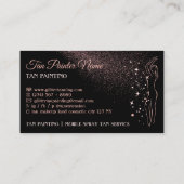 Carte De Visite Body Tan Spray Rose or (Dos)