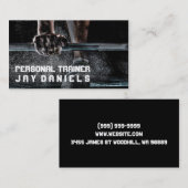 Carte De Visite BodyBuilder de Fitness pour les formateurs personn (Devant / Derrière)