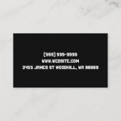 Carte De Visite BodyBuilder de Fitness pour les formateurs personn (Dos)