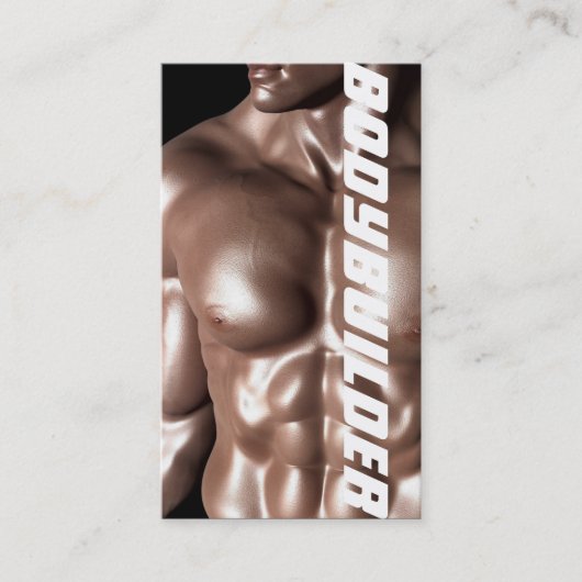 Carte De Visite Bodybuilder Personal Trainer Exercice Gym Fitness (Devant)