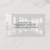 Carte De Visite Bodybuilder Pose Flexing | Salle de gym (Dos)