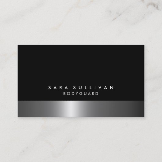 Carte De Visite Bodyguard Bold DarkChrome SilverServices (Devant)