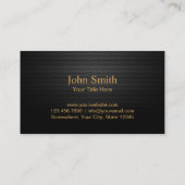 Carte De Visite Bodyguard Bouncer Gold Bullet Dark Metal Security (Dos)