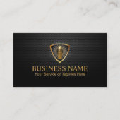 Carte De Visite Bodyguard Bouncer Gold Bullet Dark Metal Security (Devant)
