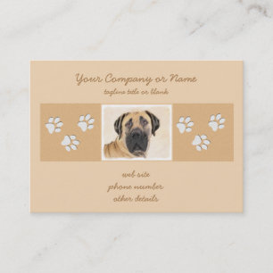 Carte De Visite Boerboel Peinture - Cute Original Chien Art