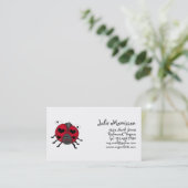 Carte De Visite Boguets de jardin · Coccinelle de sourire (Debout devant)