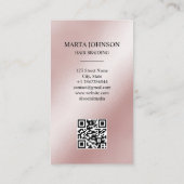 Carte De Visite Bohème Afro-Américain Braids Code QR (Dos)
