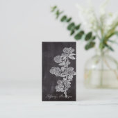 Carte De Visite Bohême Chic français Chic tableau de bord botaniqu (Debout devant)