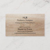 Carte De Visite Bohème couleur neutre (Dos)