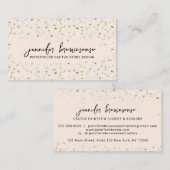 Carte De Visite Bohème Fleur Rose Mets Maisées (Devant / Derrière)