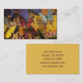 Carte De Visite Bohème Yoga Zen Holistic Healing papillon (Devant / Derrière)