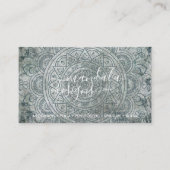 Carte De Visite Bohemian Spiritual Green Mandala Boho (Devant)