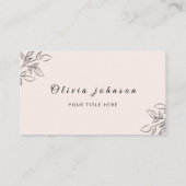 Carte de visite Boho (Dos)