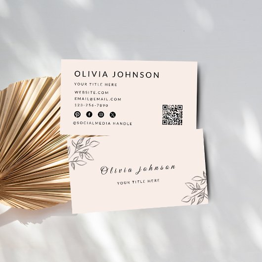 Carte de visite Boho