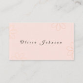 Carte de visite Boho (Dos)